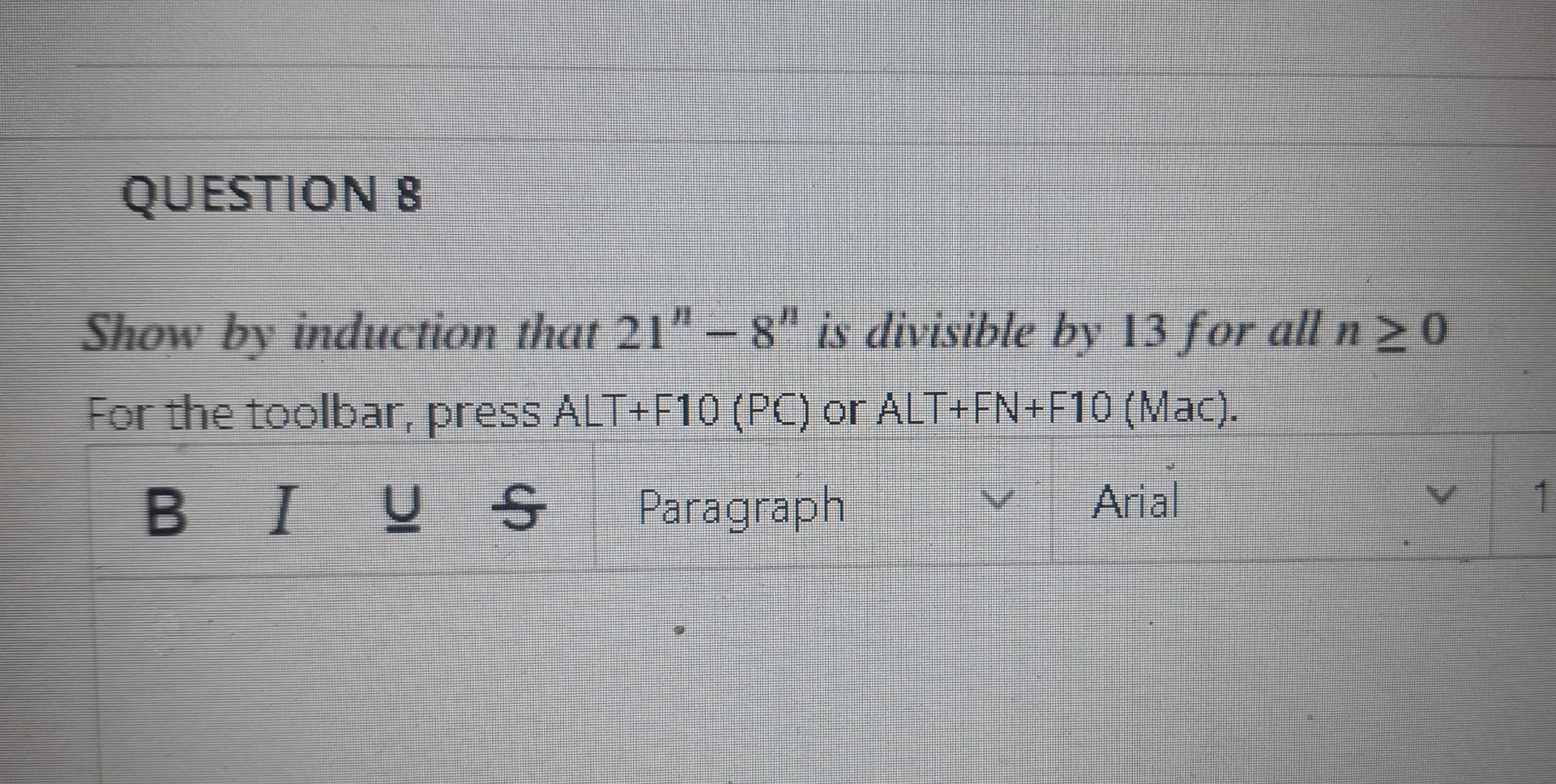 is divisible by 13 for all n 20 For the toolbar, press