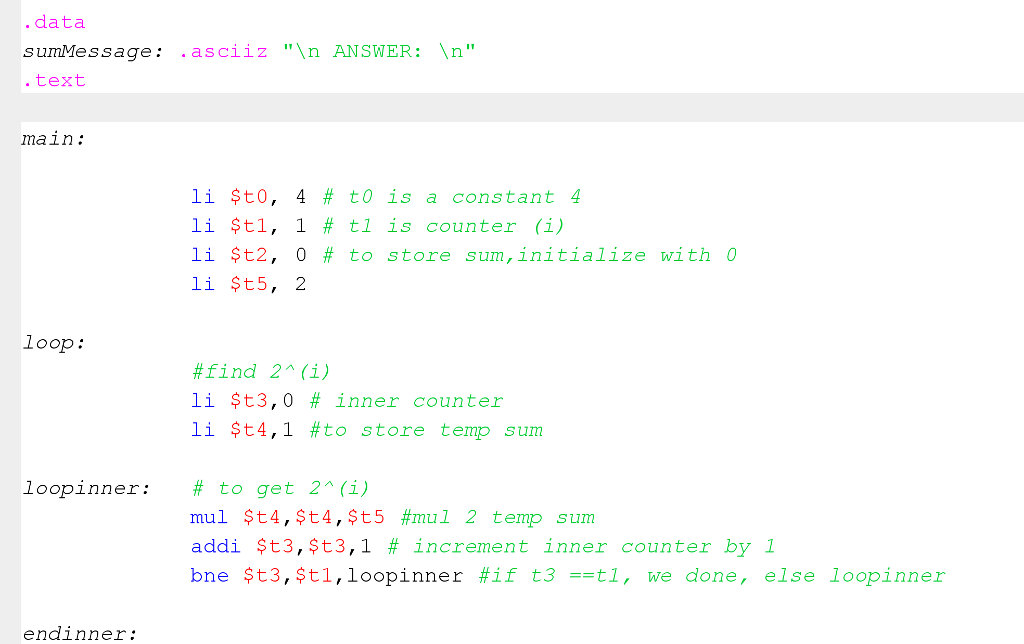what i got for part b 1. Write three MIPS Assembly programs