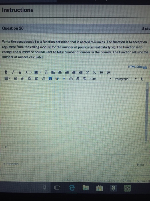 that calls a function named calc Tax and assigns the return value