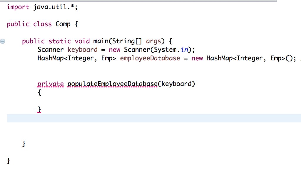 (JAVA) How would you write an accessor method for the employeeDatabase field
