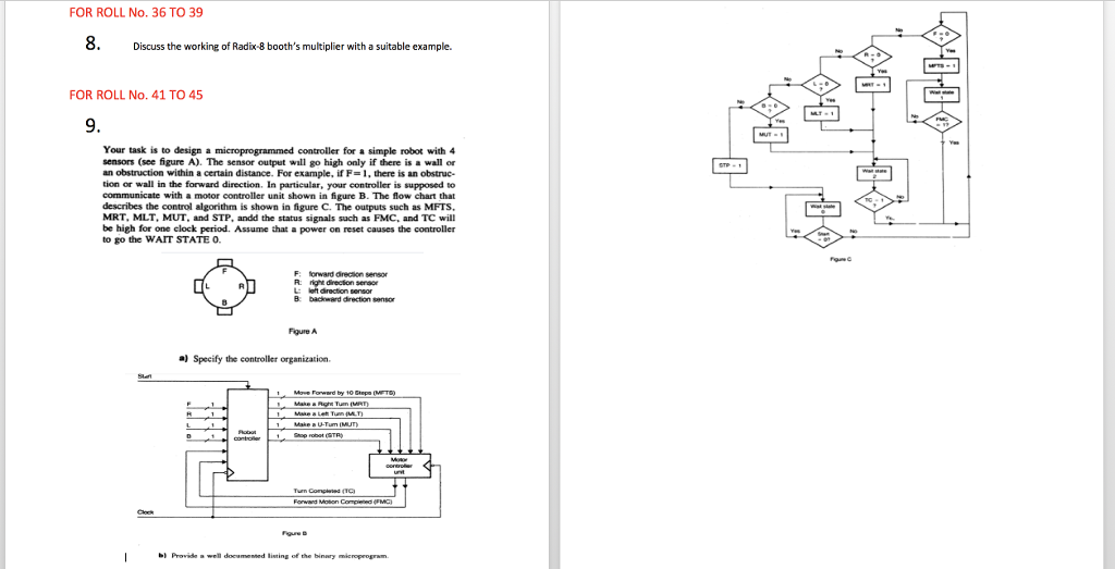 Your task is to design a microprogrammed controller for a simple robot