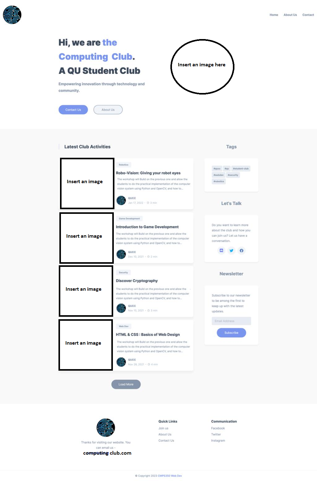 Use html and css to develop the following page layout. Hi, we