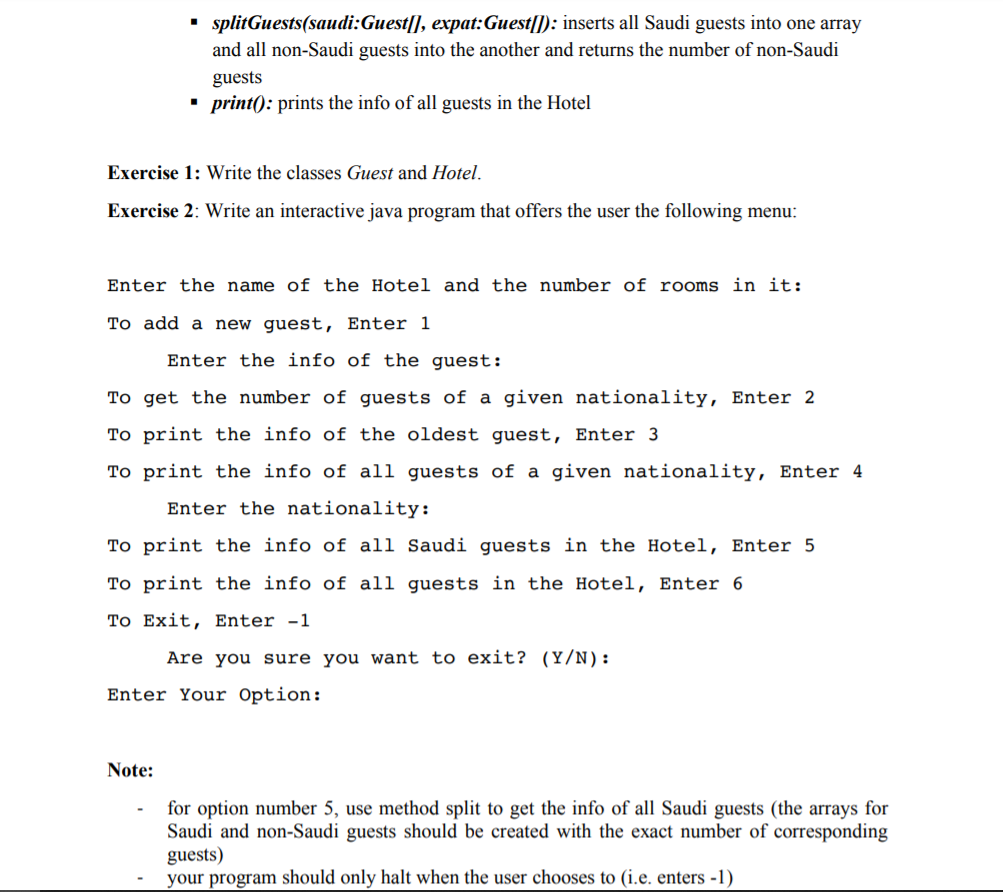 nationality: String - age: int - guests - name : String -