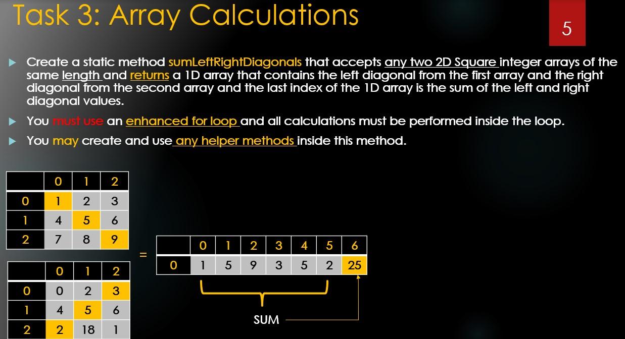  Run this in JAVA eclipse Start code with this int[][]G={{1,2,3},{4,5,6},{7,8,9}}; int[][]H={{0,2,3},{4,5,6},{2,8,1}};