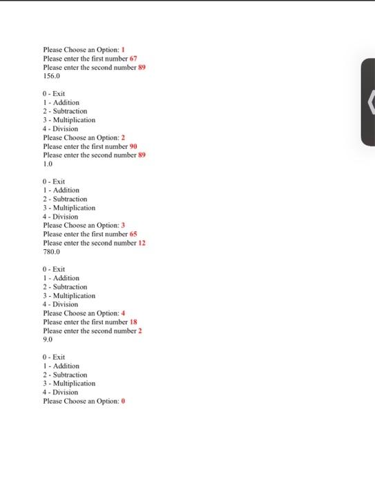 programming concepts 2. Interfaces For this project you will develop a calculator