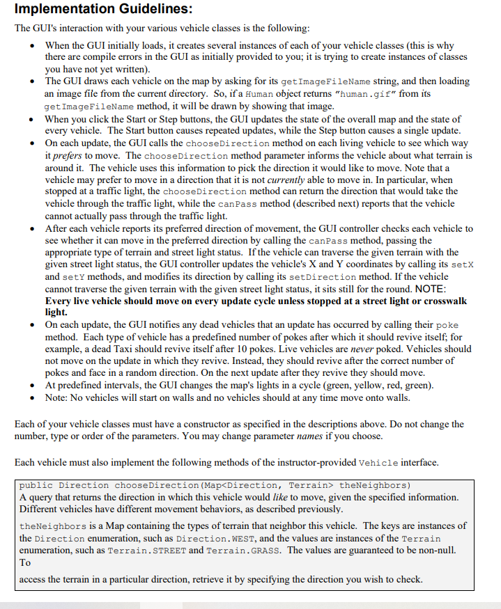 0 10 20 30 40 Your task is to write the classes