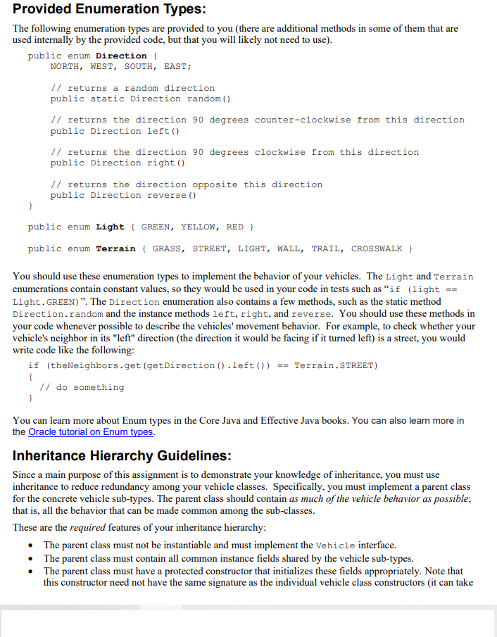 The starter code for the project includes a complete and correct graphical