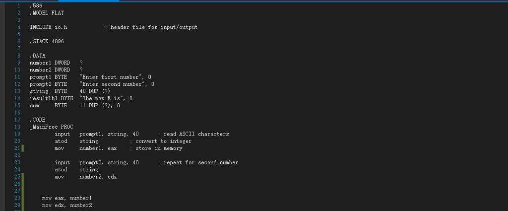 Assembly code using visual studio needed ASAP. The code must run please.