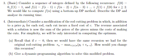  3. (Basic) Consider a sequence of integers defined by the following