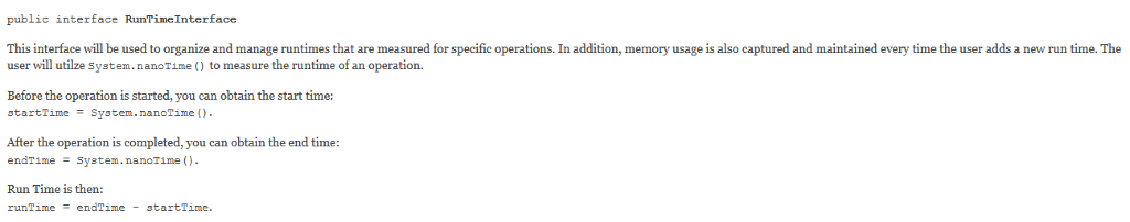 expanded RunTime Interface. Array Based Queue Class - You will write the