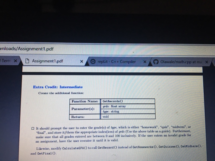 average (GPA) of a student in a class that assigns ten (10)