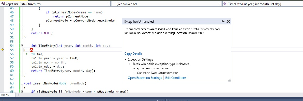 (C++) My program keeps failing when I try to enter the birthdate