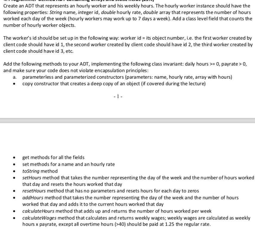 This is java programing. Pleas work in eclips/jGrasp Create an ADT that