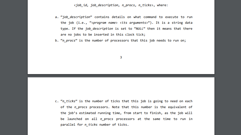 implement a simple shortest job-first scheduler that allows multiple users to access