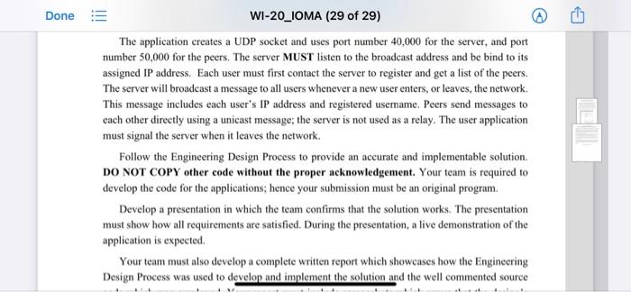 other while physically at the office building. Your team must implement a