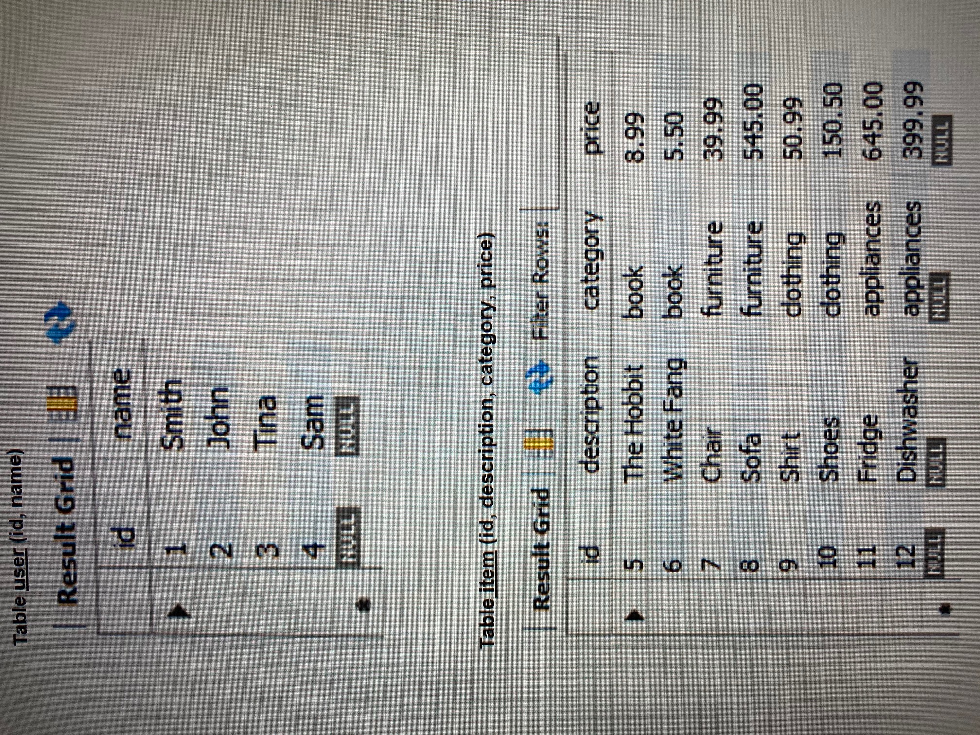 Considering the following 4 tables: Please help with these SQL queries: Find