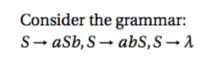 [Easy] Theoretical Computer Science Consider the grammar