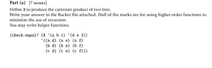 Use racket to write a higher order function to implement the function