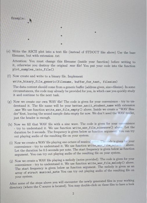 thanks Exercise 1 (WAV file I/O) In this exercise (and mockup exam)