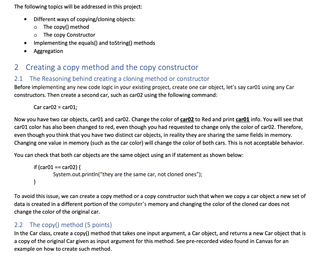 Car.java File package lab04; public class Car { // class fields