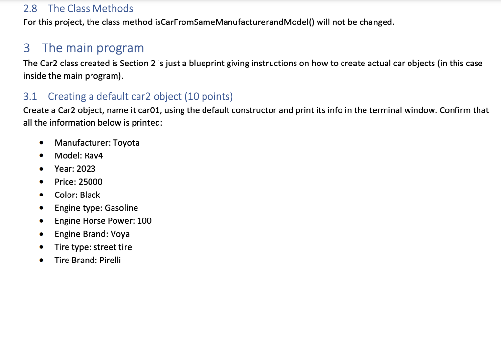 model; this.year = year; this.price = price; this.color = color; } //