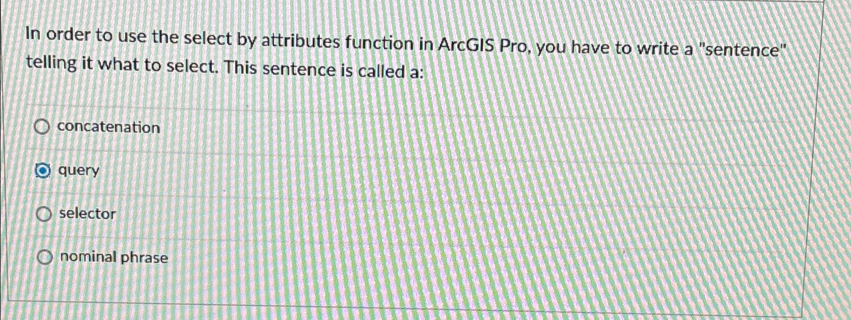  In order to use the select by attributes function in ArcGIS