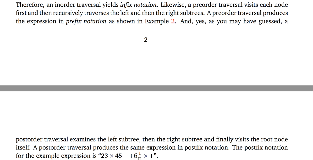 the previous problem; pre-, in-, and post-order traversal.) Such trees can be