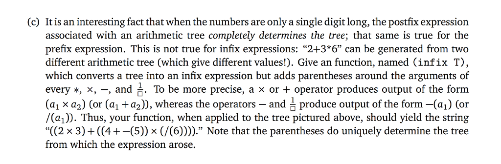 with a parse tree, using several different conventions for writing arithmetic expressions.