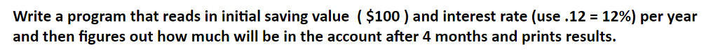  Don't use Math.pow function to solve this question. write a program