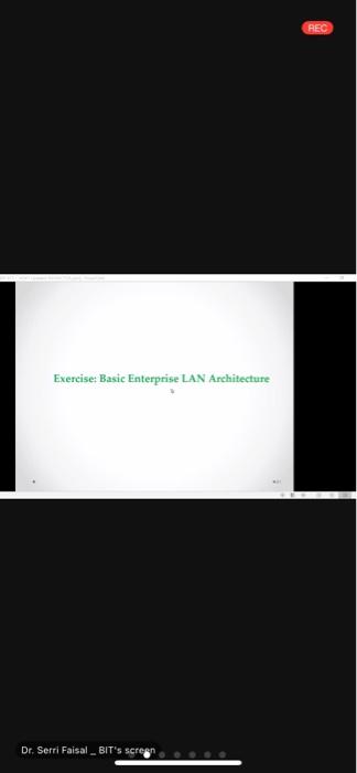  REC Exercise: Basic Enterprise LAN Architecture Dr. Serri Faisal_BIT's screen