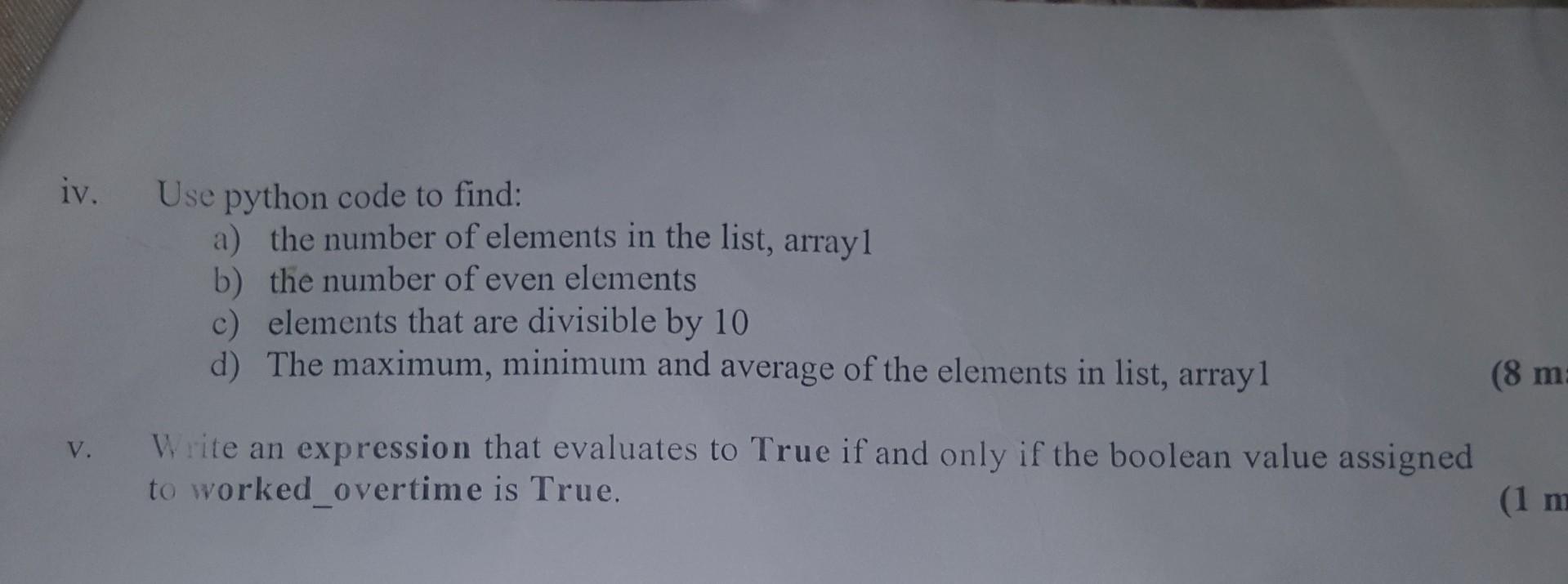 Marks Question One 120 Marks (a) Using the Symbolic python library (sympy),