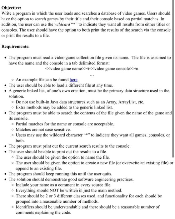 game database! Enter I to load the video game database Enter 2