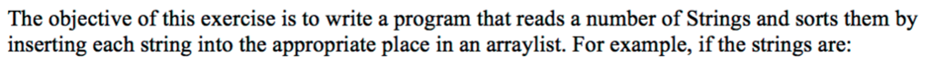 The objective of this exercise is to write a program that reads