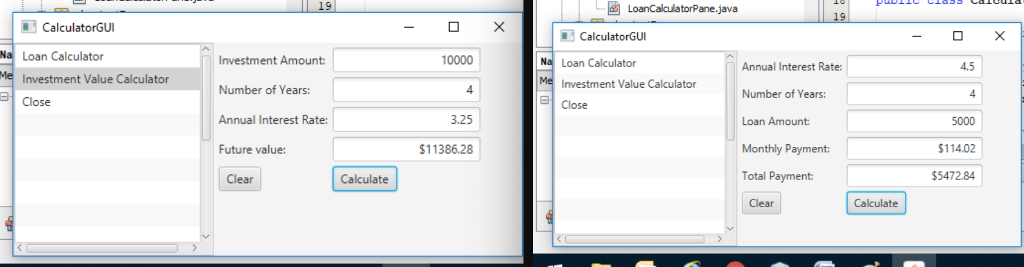 - Write an exact JavaFX program as shown in the example. I