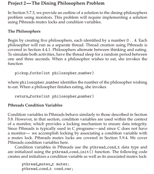 solution for the dining philosopher's problem. You can find a description of