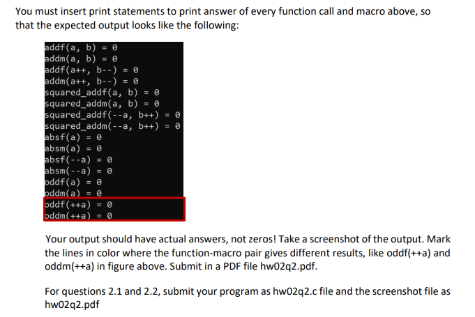 *b; } int absf(int a) { if (a