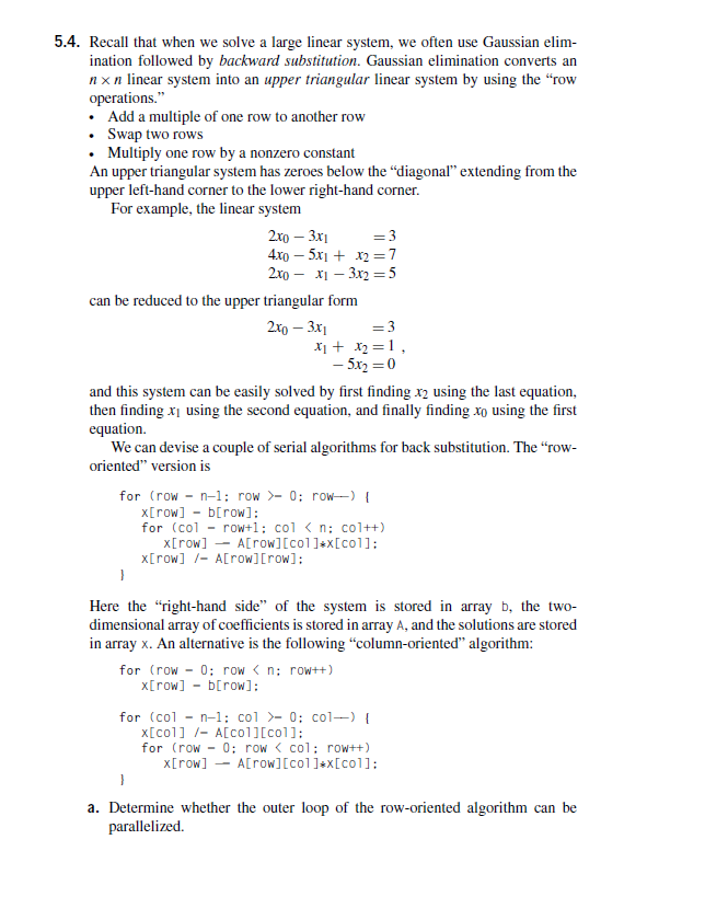  Please only do question 5.5, and code in c code to