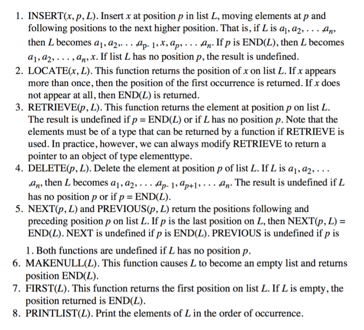the procedure of deleting every third position of an input list, i.e.