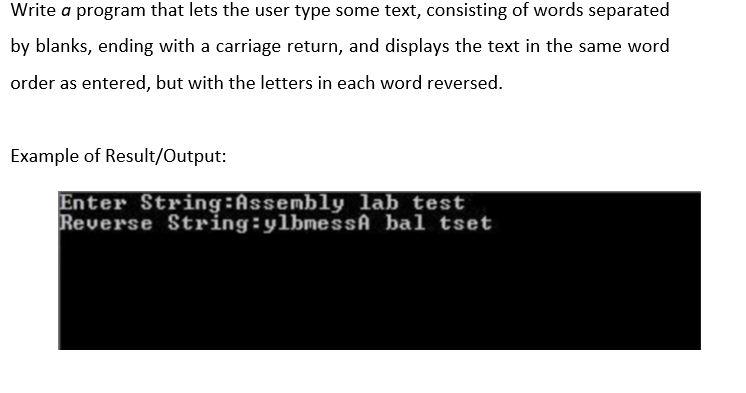 please do using irvine32 library only Assembly language Write a program that