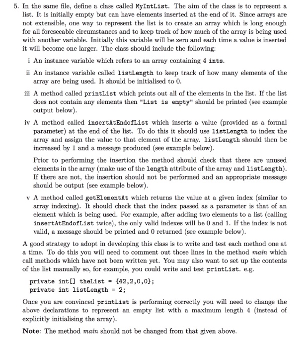 int intList(5,20,32,7,9}; for (int = 0;