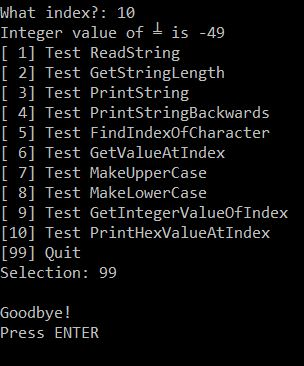// Function Prototypes========================================================= // Do NOT change the signature of these function
