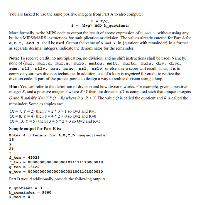 Code in MIPS/ Assembly using MARS, WILL THUMBS UP I have my