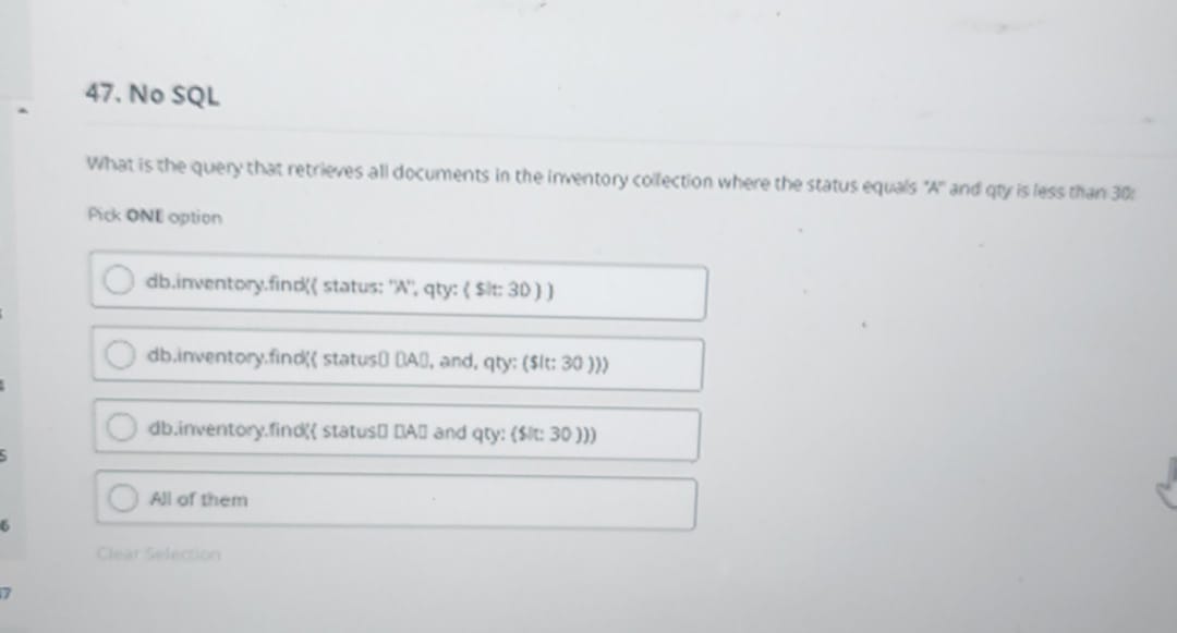  No SQL What is the query that retrieves all documents in