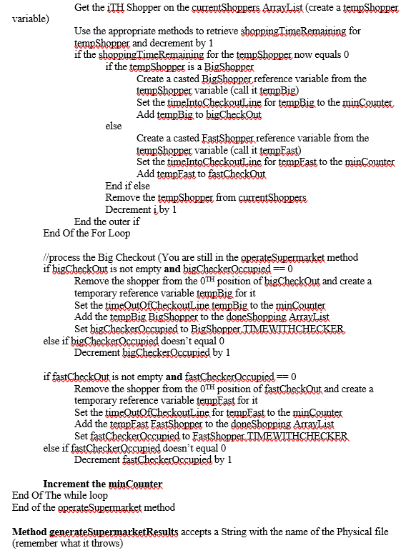 Determine and use the necessary import statements The following instance variables are