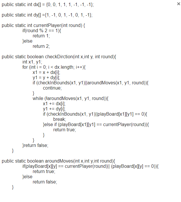 hi im working on my assignment Reversi/Othello in java. I am lost