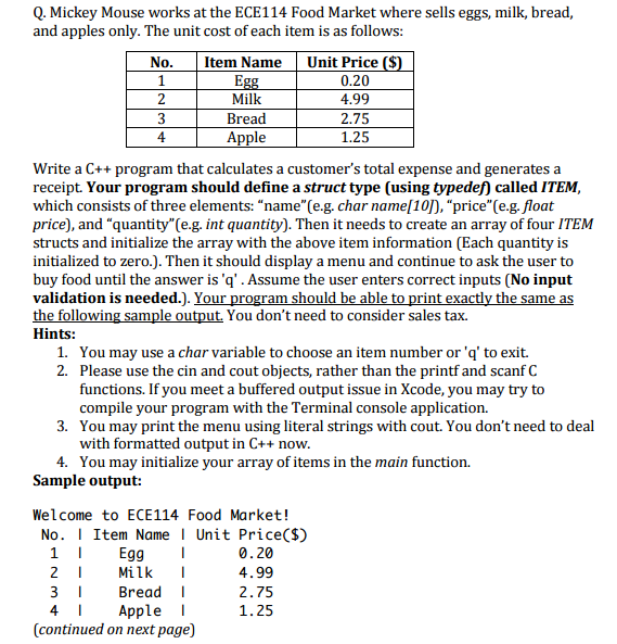  Please write a C++ program that satisfies the above instructions and