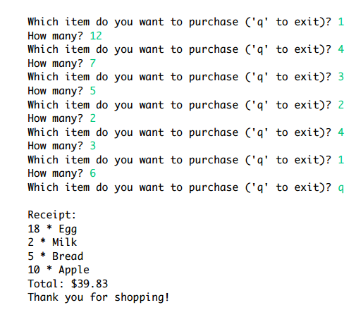 output the given sample. Q. Mickey Mouse works at the ECE114 Food
