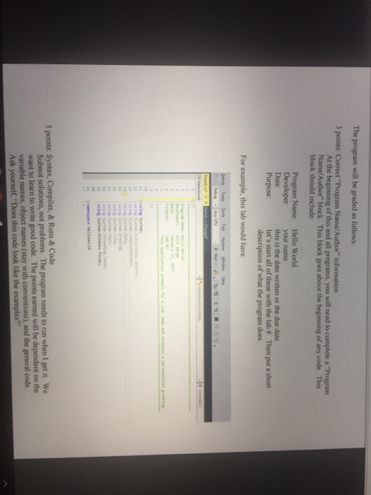you familiar with the visual Studioca environment as well as help you