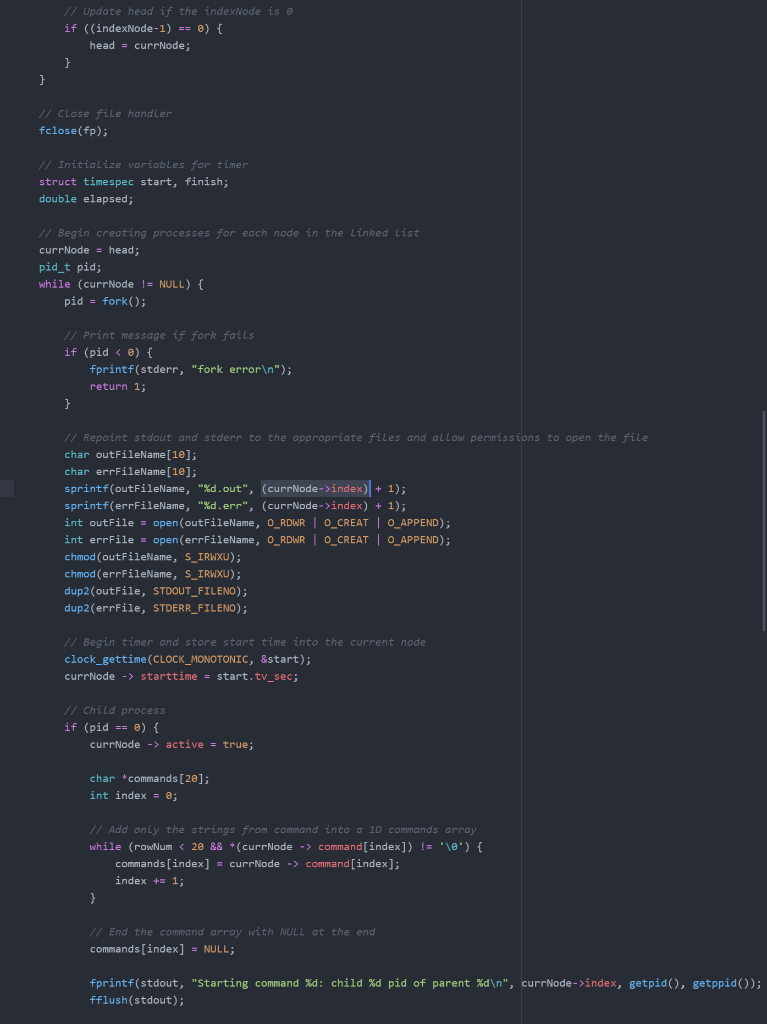 boolean; typedef struct command_struct { char command[20] [20]; int index; int PID;