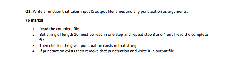  LANGUAGE : PYTHON Q2: Write a function that takes input &